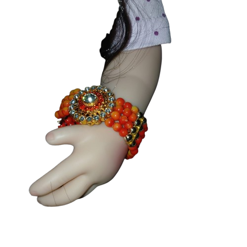 Premium Pearl Kangan for Laddu Gopal Ji (orange)