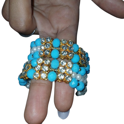 Premium Pearl Kangan for Laddu Gopal Ji (Blue)