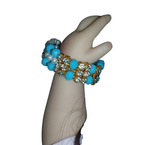 Premium Pearl Kangan for Laddu Gopal Ji (Blue)
