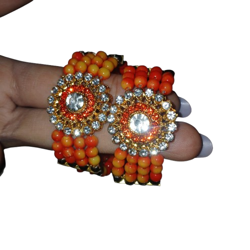 Premium Pearl Kangan for Laddu Gopal Ji (orange)