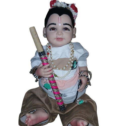 Premium Wood Decorative Bansuri for Laddu Gopal Ji